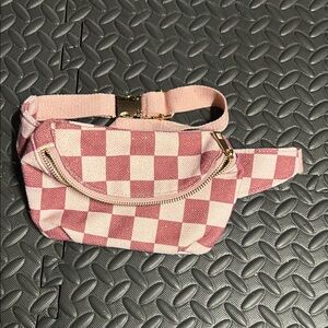 Pink Checkered Women's Bag